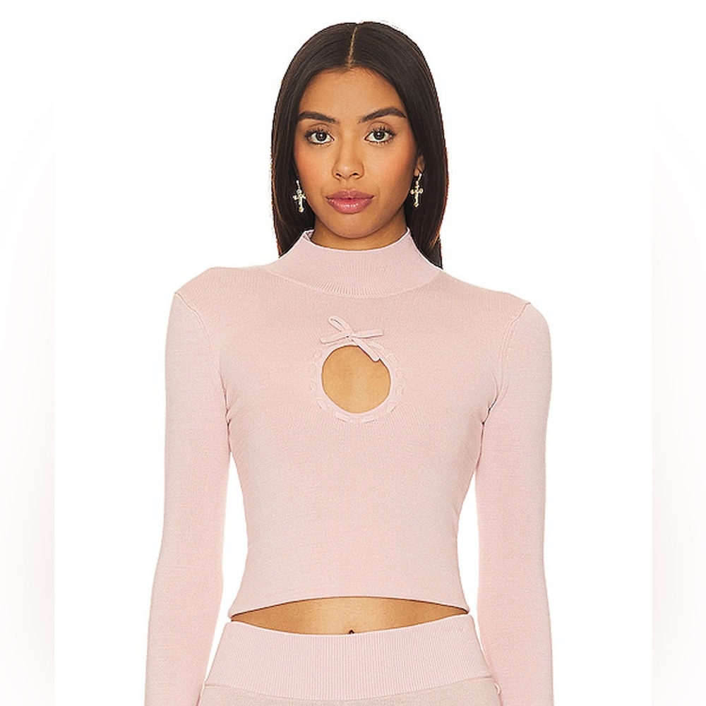Loba by Revolve Callias Dusty Pink Knit Top Size L